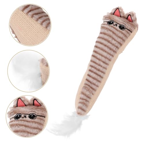 BAZEITFLOW Interaktives Katzenspielzeug mit Natürlicher Katzenminze Knisterndem Sisal Material Langlebig und Geräuschaktiv für Indoor Spielspaß und Beschäftigung Ihrer Katze von BAZEITFLOW