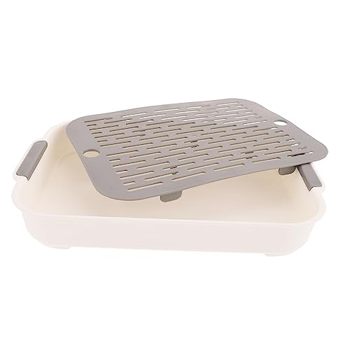 BAZEITFLOW Kaninchentoilette für Kleintiere Kompakte und Langlebige Toilettenausbildungsbox aus Hochwertigem Material für Hasen und Meerschweinchen mit Praktischem Design von BAZEITFLOW