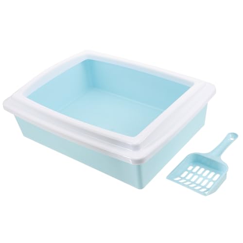 BAZEITFLOW Kasten Katzentoilette Katzentonne Katzenstreu Scoop Tablett halb Wurf kätzchentoilette Katze Bettpfanne Mülleimer Kätzchen saubere Toilette pp Sky-Blue BAZEITFLOW Kasten Katzentoilette Katzentonne Katzenstreu Scoop Tablett halb Wurf kätzchentoilette Katze Bettpfanne Mülleimer Kätzchen saubere Toilette pp Sky-Blue von BAZEITFLOW