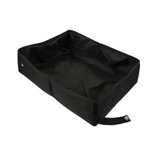 BAZEITFLOW Kasten Wasserdichtes Katzenstreubecken mit Katzentoiletten klein Falten im Freien Haustier groß Aber Katzensandbehälter Eva Black von BAZEITFLOW