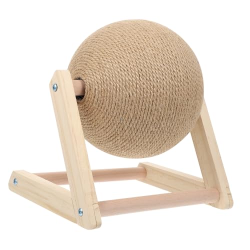 BAZEITFLOW Katze Kratzball Mittlere Kratzbares für Katzen Indoor Interaktives Katzenspielzeug Kratzball zur Krallenpflege Schützt Möbel und Fördert Bewegung Khaki von BAZEITFLOW
