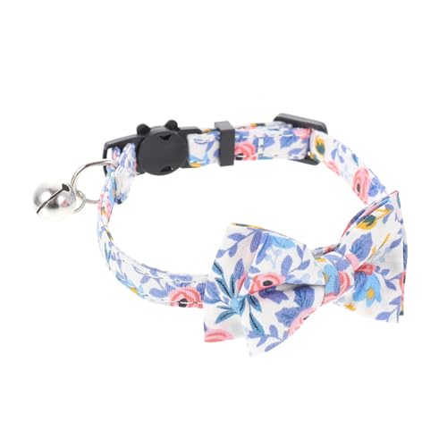BAZEITFLOW Katzenhalsband mit Schleifen Design aus Langlebiger Baumwolle Verstellbar Bequem und Sicher für Kätzchen Festliches Haustierzubehör für Weihnachten und Partys von BAZEITFLOW