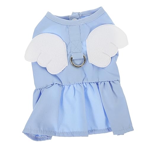 BAZEITFLOW Katzenkleid Kleidung Welpenkleid Sommer Haustier Flügel Weste für Katze Welpen Weste Hundeshirt Hundehemd Hemd für Hund Baumwolle Polyester Sky-Blue BAZEITFLOW Katzenkleid Kleidung Welpenkleid Sommer Haustier Flügel Weste für Katze Welpen Weste Hundeshirt Hundehemd Hemd für Hund Baumwolle Polyester Sky-Blue von BAZEITFLOW