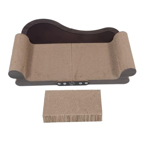 BAZEITFLOW Katzenkratzbrett Sofa Katzenkratzer Lounger Katzenkratzer Couch Katzenzubehör Kätzchenkratzer Couch Kartonkratzer Haushalts-kratzunterlage Croboker Für Katzen Holz von BAZEITFLOW