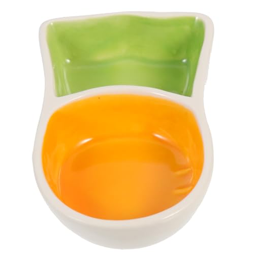 BAZEITFLOW Keramik Futternapf Karottenform für Hamster Chinchilla Kleintiere Glatte Oberfläche Langlebig Sicher als Futterschale oder Wasserschale für Kleine Haustiere von BAZEITFLOW