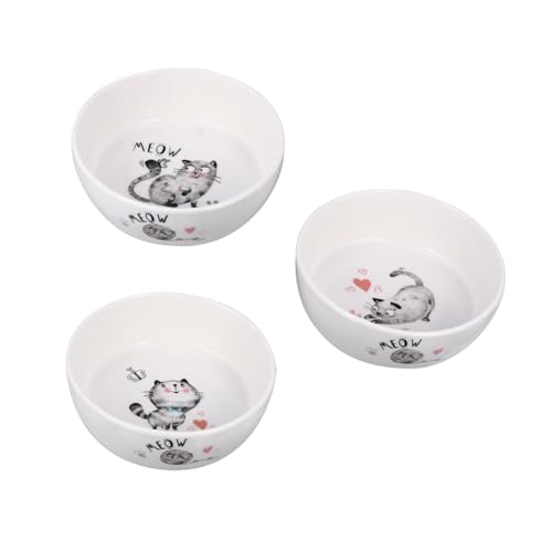 BAZEITFLOW Keramiknapf Katze rutschfest Futternapf Wassernapf Cartoon Design Sicher Langlebig für Welpen und Kätzchen Tägliche Fütterung Geeignet BAZEITFLOW Keramiknapf Katze rutschfest Futternapf Wassernapf Cartoon Design Sicher Langlebig für Welpen und Kätzchen Tägliche Fütterung Geeignet von BAZEITFLOW