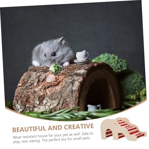 BAZEITFLOW Kleines Hamsterhaus aus Verschleißfestem Material Dekoratives Versteck und Schlafhaus für Hamster und Chinchillas Geräumiges Haustierhaus für Kleine Nagetiere Sicherer Rückzugsort von BAZEITFLOW