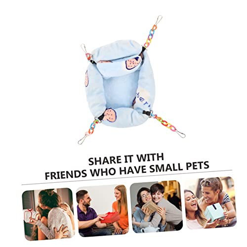 BAZEITFLOW Kleintier Hängematte Kleines Haustierbett Bequemes Hamsterbett Käfigzubehör Warmes Schlafnest für Hamster Meerschweinchen Zuckergleiter Geeignet von BAZEITFLOW