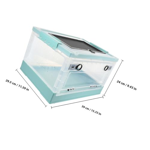 BAZEITFLOW Kleintierhaus Faltbar Hamsterkäfig mit Belüftung Atmungsaktiv Sichere Haustierbox für Igel und Kleine Haustiere Blau Kunststoff Langlebig Multifunktional von BAZEITFLOW