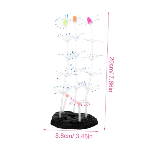 BAZEITFLOW Künstliche Fluoreszierende Aquarium Dekoration Landschaftsfigur aus Langlebigem mit Flachem Boden für Fischversteck Blau BAZEITFLOW Künstliche Fluoreszierende Aquarium Dekoration Landschaftsfigur aus Langlebigem mit Flachem Boden für Fischversteck Blau von BAZEITFLOW