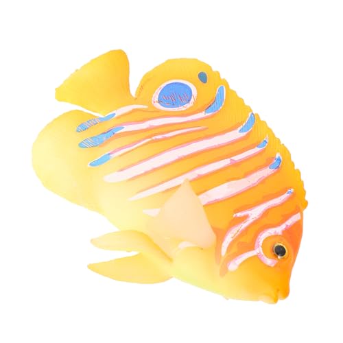 BAZEITFLOW Künstlicher Angelfisch aus Umweltfreundlichem Kunststoff Realistische Aquarium Deko Langlebig Schadstofffrei Naturgetreue Wasserlandschaft Dekoration für Aquarien von BAZEITFLOW