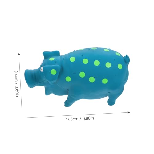 BAZEITFLOW Latex Hundespielzeug Schweinchen Form Squeaky Kauspielzeug für Kleine Hunde Strapazierfähig Beißfest Interaktives Haustier gegen Langeweile und Möbelzerstörung Blau von BAZEITFLOW