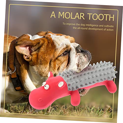 BAZEITFLOW Latex Hundespielzeug Tierform Verschleißfestes Kauspielzeug mit Quietschfunktion Interaktives Molaren Zahnpflege für Kleine bis Mittlere Hunde Rot Grauer Hippo Design BAZEITFLOW Latex Hundespielzeug Tierform Verschleißfestes Kauspielzeug mit Quietschfunktion Interaktives Molaren Zahnpflege für Kleine bis Mittlere Hunde Rot Grauer Hippo Design von BAZEITFLOW
