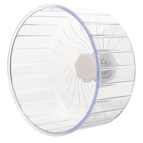 BAZEITFLOW Laufrad für Kleintiere Geräuscharmes Langlebiges Hamster Laufrad mit Doppeltem Geeignet für Meerschweinchen Zwerghamster Mäuse und Andere Kleine Haustiere Transparent von BAZEITFLOW