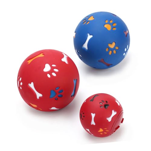 BAZEITFLOW Leckball für Hunde Kleines Blaues Trainingsspielzeug mit Lustigem Futterauslauf Ungiftig Geruchlos Fördert Intelligenz und Beschäftigung Langlebiges Lernspielzeug für Welpen und von BAZEITFLOW
