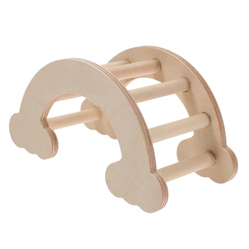 BAZEITFLOW Mehrfunktionale Hamsterleiter aus Holz Kletterspielzeug für Hamster und Kleintiere Geeignet für Hamsterkäfige und Etagen Trainiert Beweglichkeit Dekorative Plattform für Kleine von BAZEITFLOW