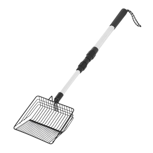 BAZEITFLOW Metall Katzensand Schaufel mit Verstellbarem Teleskopgriff Robuste Siebschaufel für Katzenstreu und Hühnerkot Langlebiges Teilige Ausziehbar Reinigungstool für Haustier und BAZEITFLOW Metall Katzensand Schaufel mit Verstellbarem Teleskopgriff Robuste Siebschaufel für Katzenstreu und Hühnerkot Langlebiges Teilige Ausziehbar Reinigungstool für Haustier und von BAZEITFLOW