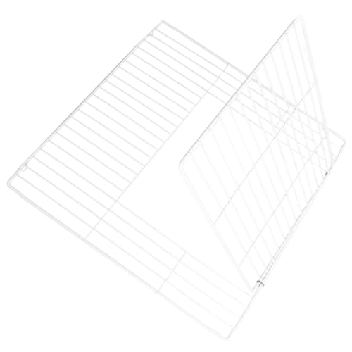 BAZEITFLOW Multipurpose Haustierzaun Tür aus Weißem Eisenmetall DIY Montageset für Hunde Katzen und Kaninchengehege Verschließbares Gitterpaneel mit Robustem Bruchsicherem Design von BAZEITFLOW