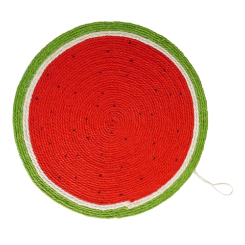 BAZEITFLOW Natürliche Sisal Katzenkratzmatte Wassermelonen Design Kratzbrett für Katzen Katzenkratzspielzeug Langlebig für Indoor Katzen Geeignet von BAZEITFLOW