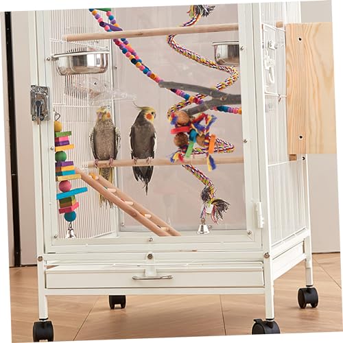 BAZEITFLOW Natürliches Holz Sitzstange für Vögel Kratzfeste Papageien Kletterstange Widerstandsfähiges Kauspielzeug für Papageien und Sittiche Spielplatz und Krallenpflege Zubehör für von BAZEITFLOW