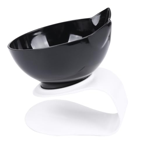 BAZEITFLOW Neigbarer Kunststoff Katzennapf mit Nackenschutz Glatte Oberfläche Abnehmbar und Kippsicher als Futter Wasserschale für Katzen Praktische Einzelschale in Schwarz BAZEITFLOW Neigbarer Kunststoff Katzennapf mit Nackenschutz Glatte Oberfläche Abnehmbar und Kippsicher als Futter Wasserschale für Katzen Praktische Einzelschale in Schwarz von BAZEITFLOW