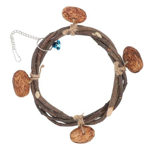 BAZEITFLOW Papagei Hängematte für Sittiche Kletterring aus Rattan mit Glocken und Unterhaltsam für Papageien Vogel für Käfige und Vogelstände BAZEITFLOW Papagei Hängematte für Sittiche Kletterring aus Rattan mit Glocken und Unterhaltsam für Papageien Vogel für Käfige und Vogelstände von BAZEITFLOW