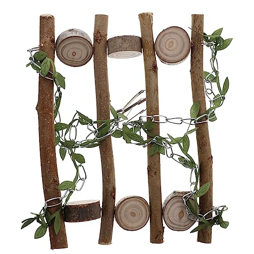 BAZEITFLOW Papagei Kletterspielzeug Hängematte Schaukel aus Buntem Holz für Kleine und Mittelgroße Vögel Kauspielzeug und Kletterleiter für Papageien Sittiche Wellensittiche Stahlhaken zur BAZEITFLOW Papagei Kletterspielzeug Hängematte Schaukel aus Buntem Holz für Kleine und Mittelgroße Vögel Kauspielzeug und Kletterleiter für Papageien Sittiche Wellensittiche Stahlhaken zur von BAZEITFLOW