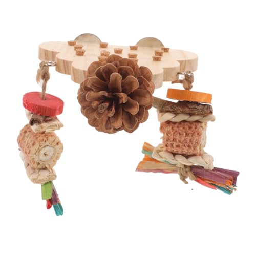 BAZEITFLOW Papageien Sitzstange Holzspielzeug für Vogelkäfig Kauspielzeug Plattform mit Kleinen Kaubeads für Wellensittiche Nymphensittiche und Vögel BAZEITFLOW Papageien Sitzstange Holzspielzeug für Vogelkäfig Kauspielzeug Plattform mit Kleinen Kaubeads für Wellensittiche Nymphensittiche und Vögel von BAZEITFLOW
