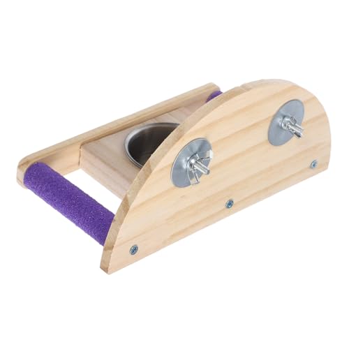 BAZEITFLOW Papageienkäfigständer Kolibri Fänger Hängematte Tablett Finch Bird Feeder Trog essensbox futterbox Vogelkäfig Futterstation Kleiner Vogelhäuschen Futternapf für Vogelkäfige hölzern von BAZEITFLOW