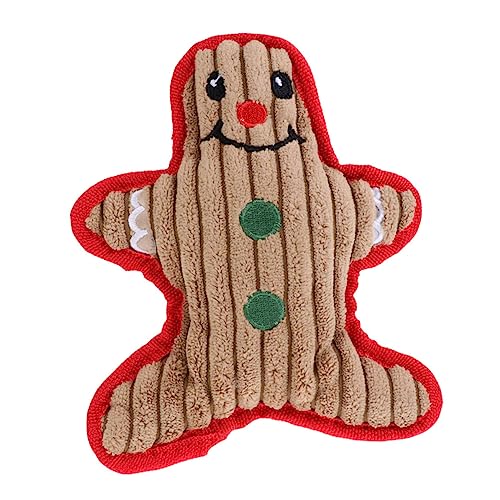BAZEITFLOW Plüsch Weihnachts Hundespielzeug mit Quietschfunktion Kleines Bissfestes Kauspielzeug zur Zahnpflege Interaktives Pet Playing Toy für Welpen und Kleine Hunde von BAZEITFLOW