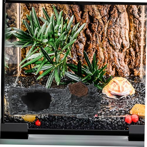 BAZEITFLOW Reptilien Höhle aus Langlebigem Harz Großes Terrarium Versteck und Dekoration Naturgetreues Baumhöhlen Design Geeignet für Eidechsen Spinnen und Hamster als Sicheres Versteck von BAZEITFLOW