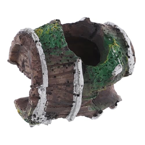 BAZEITFLOW Reptilien Versteck Höhle Mini Barrel aus Stabilem Abs Schutzversteck für Spinnen Skorpione Kleintiere Pflegeleicht und Sicher Terrarium Zubehör von BAZEITFLOW