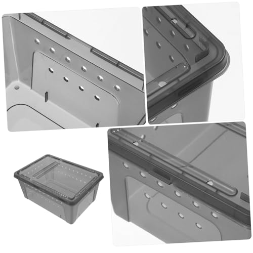 BAZEITFLOW Reptilien Zuchtbox mit Belüftung Löchern Praktische Terrarien Futterbox für Spinnen Skorpione Geckos Langlebiger Futterbehälter mit Stabilem Luftaustausch Wetterfestes Reptilien von BAZEITFLOW