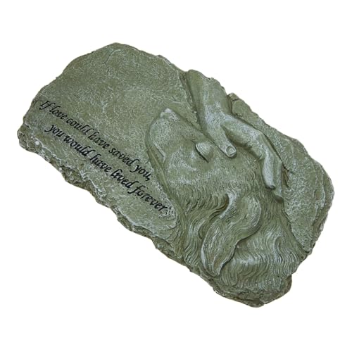 BAZEITFLOW Resin Haustier Gedenkfigur Grabstein Wetterfest für Garten Eingang Terrasse Detailgetreue Tierstatue aus Resin mit Hundemotiv Kompakt Leicht Memorial Stein für Draußen von BAZEITFLOW