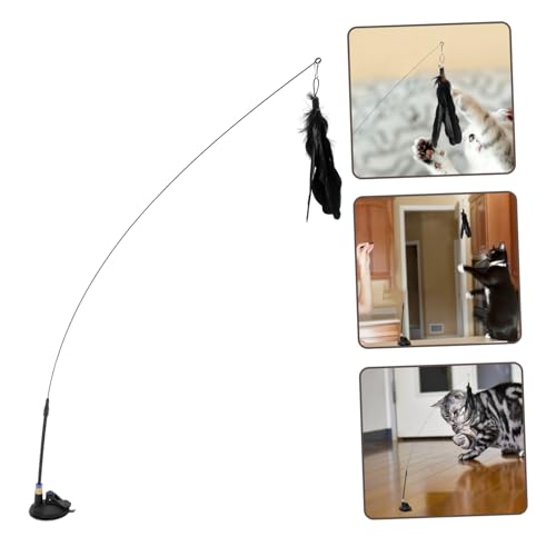 BAZEITFLOW Saugnapfkatze Cat Stick -spielzeuge Interaktiv Teaser Katzenzubehör Katzen Katzenspielzeug Katze Wohnungskatzen Drinnen Zauberstab Reizstäbe Für Katzen Plastik BAZEITFLOW Saugnapfkatze Cat Stick -spielzeuge Interaktiv Teaser Katzenzubehör Katzen Katzenspielzeug Katze Wohnungskatzen Drinnen Zauberstab Reizstäbe Für Katzen Plastik von BAZEITFLOW