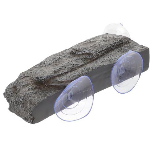 BAZEITFLOW Schildkröten Sonnenplattform mit Starkem Saugnapf Resin Kletter und Ruhebereich für Aquarium und Terrarium Höhenverstellbar Natürliche Felsoptik für Wasserschildkröten und von BAZEITFLOW