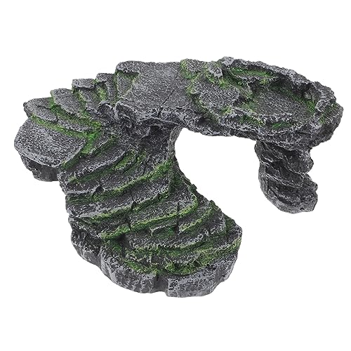 BAZEITFLOW Schildkröten Sonnenplatz Plattform Aquarium Zubehör Reptilien Höhle Terrarium Rampe für Wasserschildkröten und Bartagamen Flexibel Einsetzbar Einfach zu Reinigen Installieren von BAZEITFLOW
