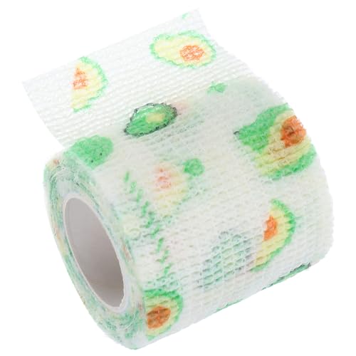 BAZEITFLOW Selbsthaftende Tierverband Bandage Wrap mit Avocado Muster Elastisch Atmungsaktiv Selbstklebend für Hunde Pfoten Beine Einfacher Schutz gegen Verschmutzung und Verletzungen von BAZEITFLOW