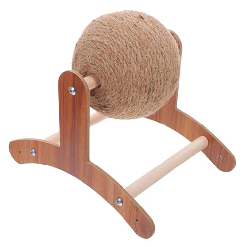 BAZEITFLOW Sisal Katzenkratzball mit Stabilem Holzständer Interaktives Katzenspielzeug für Kleine Haustiere Handgewickelter Kratzball zur Krallenpflege Fördert Bewegung und Schützt Möbel BAZEITFLOW Sisal Katzenkratzball mit Stabilem Holzständer Interaktives Katzenspielzeug für Kleine Haustiere Handgewickelter Kratzball zur Krallenpflege Fördert Bewegung und Schützt Möbel von BAZEITFLOW