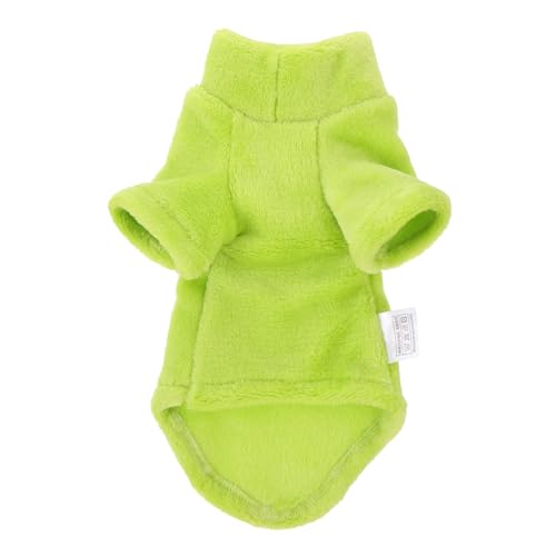 BAZEITFLOW Sphynx Katzenpullover Winter Soft Fleece Rollkragen Mantel mit Ärmeln Dicke Warme Haustierkleidung für Haarlose Katzen Geeignet für Alltag Outdoor und Fotosession Hellgrün von BAZEITFLOW