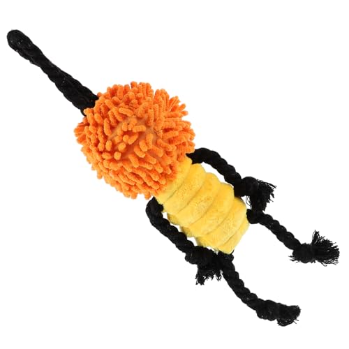 BAZEITFLOW Squeaky Tug für Hunde Interaktives Kauspielzeug aus Strapazierfähigem für Welpen und Mittelgroße Hunde Fördert Bewegung und Training Orange von BAZEITFLOW