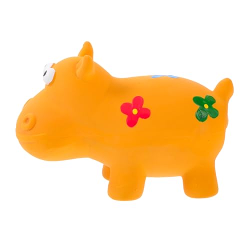 BAZEITFLOW Süßes Quietschspielzeug für Hunde Kauspielzeug Hippo Form Langlebiges Plüschtier für Kleine und Große Hunde Fördert Aktives und Zahnpflege für Unabhängiges Spiel und Tägliche von BAZEITFLOW