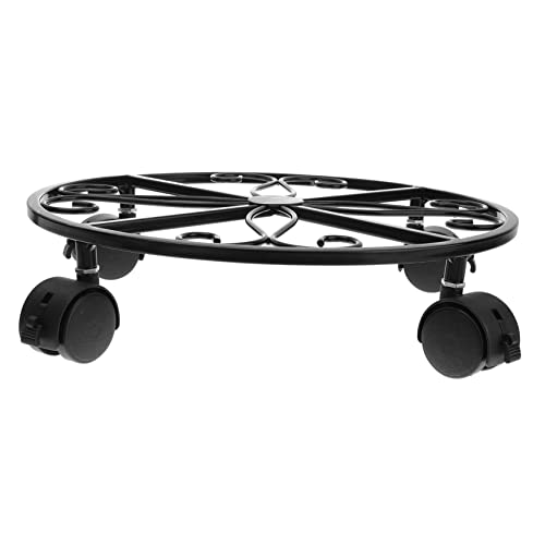 BAZEITFLOW Teppichtopfregal pflanzenständer rollbarer Blumentopfhalter Blumentopfständer Blumenständer für den Garten Metallblumenhalterständer Eisen Black BAZEITFLOW Teppichtopfregal pflanzenständer rollbarer Blumentopfhalter Blumentopfständer Blumenständer für den Garten Metallblumenhalterständer Eisen Black von BAZEITFLOW