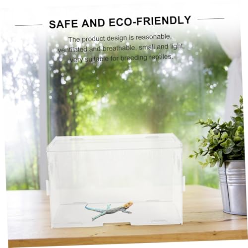 BAZEITFLOW Terrarium Aufzuchtbox für Reptilien mit Lüftung Löchern Selbstmontierbar Sichere Langlebige Aufbewahrung für Kleine Kriechtiere und Insekten von BAZEITFLOW