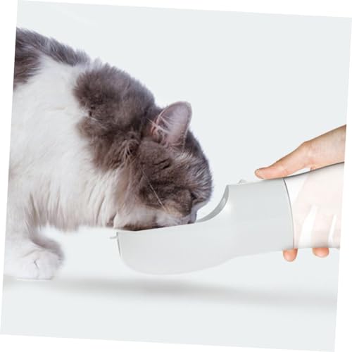 BAZEITFLOW Tragbare Hundewasserflasche mit Futterspender Auslaufsicher Leicht Multifunktional für Reisen und Geeignet für Hunde und Katzen Praktischer Trink und Futternapf von BAZEITFLOW