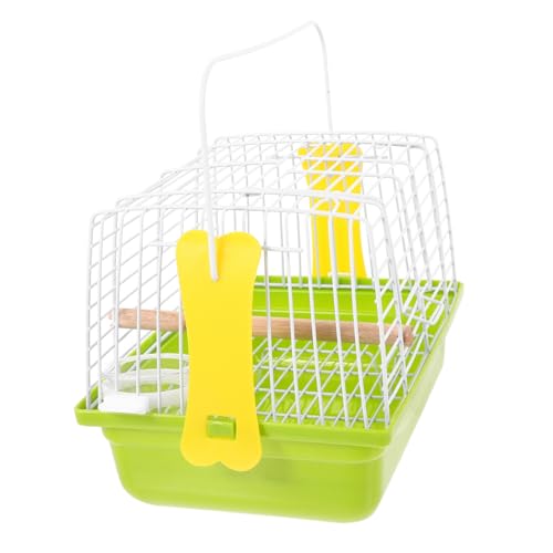 BAZEITFLOW Tragbarer Vogelkäfig mit Drahtstruktur Leichter Wellensittich und Papageienkäfig Handlicher Reisekäfig für Kleine Vögel Atmungsaktiver und Robuster Vogeltransporter für Ausflüge von BAZEITFLOW