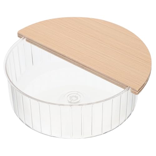 BAZEITFLOW Transparente Hamster Sandbad Box mit Halbabdeckung Leicht zu Reinigen Vielseitige Kleintier Badezimmer Toilette und Sauna für Meerschweinchen und Zwerghamster Design Hygienisch von BAZEITFLOW