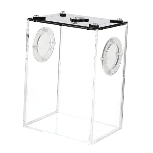BAZEITFLOW Transparente Leichte Reptilienbox aus mit Belüftungslöchern Transportable Futter und Lebensbox für Schlangen Geckos Spinnen Schildkröten und Kleine Reptilien von BAZEITFLOW