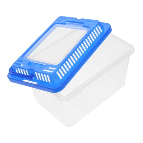 BAZEITFLOW Transparenter Tragbarer Kunststoff Aquarientank mit Deckel Vielseitiges Terrarium für Goldfische Reptilien und Schildkröten Robuster Transportbehälter für Zuhause und Unterwegs von BAZEITFLOW
