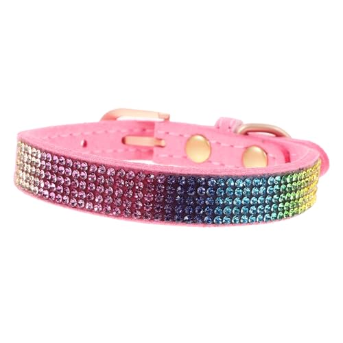 BAZEITFLOW Verstellbares Glänzendes Katzenhalsband mit Pinken Strasssteinen Atmungsaktiv und Sicher mit Glocke für Kleine Hunde und Katzen Dekoratives Bequemes Haustierzubehör für Alltag und BAZEITFLOW Verstellbares Glänzendes Katzenhalsband mit Pinken Strasssteinen Atmungsaktiv und Sicher mit Glocke für Kleine Hunde und Katzen Dekoratives Bequemes Haustierzubehör für Alltag und von BAZEITFLOW